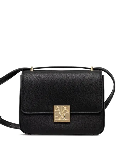 Armani Exchange Logo-plaque Cross-body Bag In Black