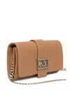 Armani Exchange Logo-plaque Crossbody Bag In Brown