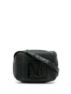 Armani Exchange Logo-plaque Detail Crossbody Bag In Black