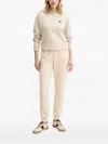 Armani Exchange Logo-plaque Drawstring Hoodie In Neutral
