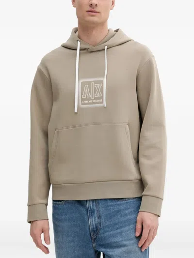 Armani Exchange Logo-plaque Hoodie In Multi