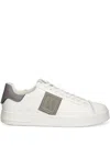 Armani Exchange Logo-plaque Leather Sneakers In White