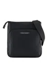 Armani Exchange Logo-plaque Messenger Bag In Black
