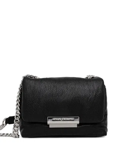Armani Exchange Logo-plaque Mini Bag In Black