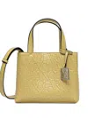 Armani Exchange Logo-plaque Satchel In Yellow