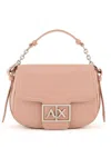 Armani Exchange Logo Plaque Shoulder Bag In Pink