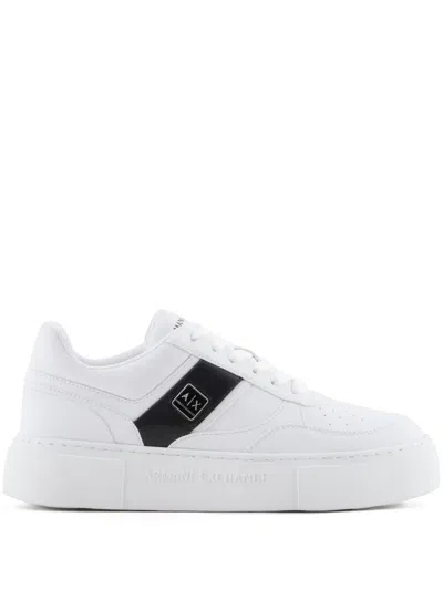 ARMANI EXCHANGE LOGO-PLAQUE SNEAKERS