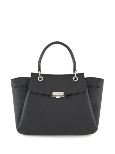Armani Exchange Handbag With Flap And Metal Details In Black