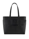 Armani Exchange Logo-plaque Tote Bag In Black