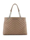 Armani Exchange Logo-plaque Tote Bag In Beige