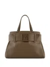 Armani Exchange Logo-plaque Tote Bag In Brown