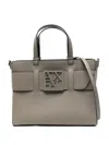 Armani Exchange Logo-plaque Tote Bag In Gray