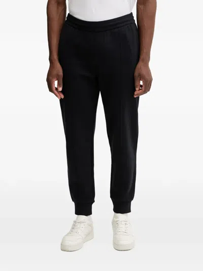Armani Exchange Logo-plaque Trousers In Black