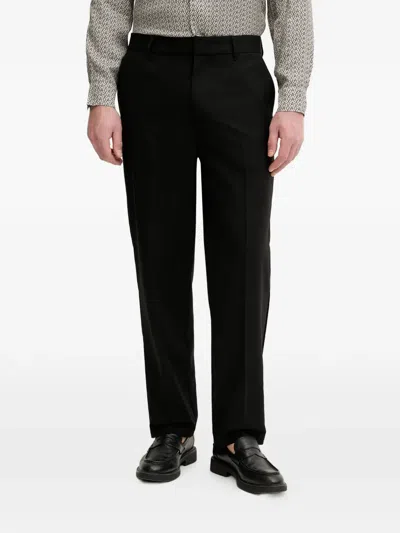 Armani Exchange Logo-plaque Trousers In Black