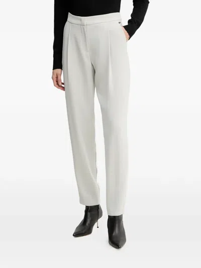 Armani Exchange Logo-plaque Trousers In White