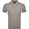 Armani Exchange Logo Polo T Shirt Brown In Gold