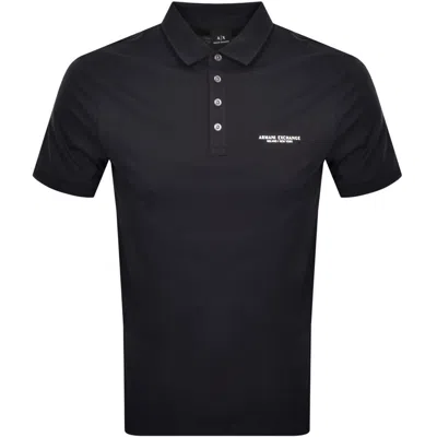 Armani Exchange Logo Polo T Shirt Navy