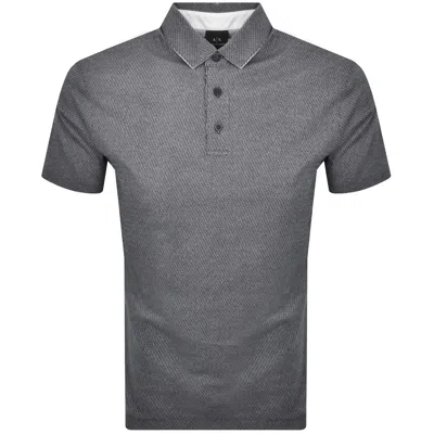Armani Exchange Logo Polo T Shirt Navy