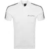Armani Exchange Embroidered-logo Cotton Polo Shirt In White