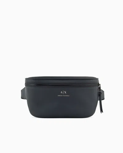 Armani Exchange Logo Pouch In Blue