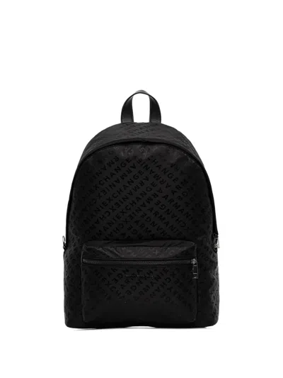 Armani Exchange Logo-print Backpack In Black