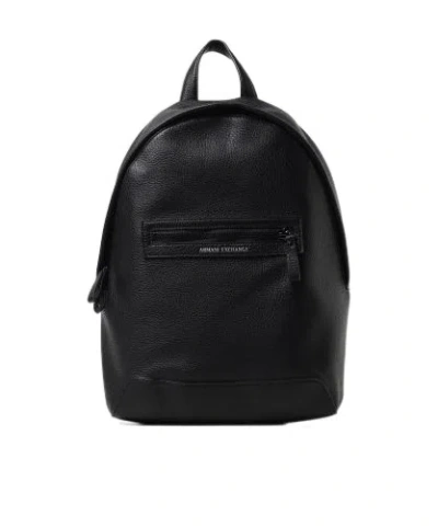 Armani Exchange Logo-print Backpack In Black