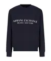 Armani Exchange Logo-print Cotton Sweatshirt In Black