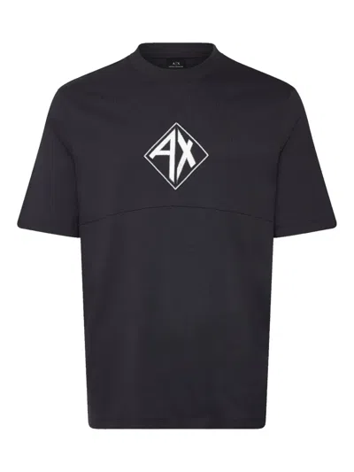 Armani Exchange Logo-print Cotton T-shirt In Black