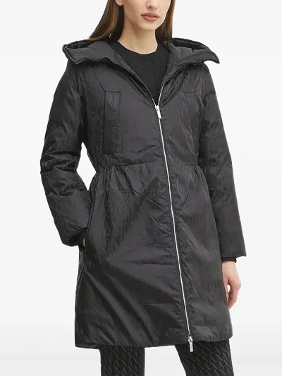 Armani Exchange Logo-print Hooded Jacket In Black