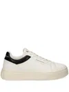 Armani Exchange Logo-print Leather Sneakers In White