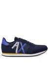 Armani Exchange Sneakers Mit Logo-print In Blue