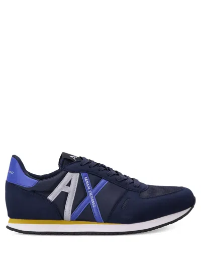Armani Exchange Sneakers Mit Logo-print In Blue