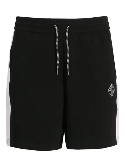 Armani Exchange Logo-print Shorts In Black