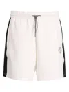Armani Exchange Logo-print Shorts In Neutral