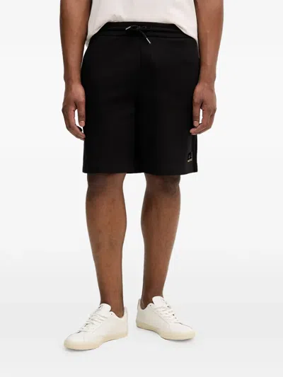 Armani Exchange Logo-print Shorts In Black