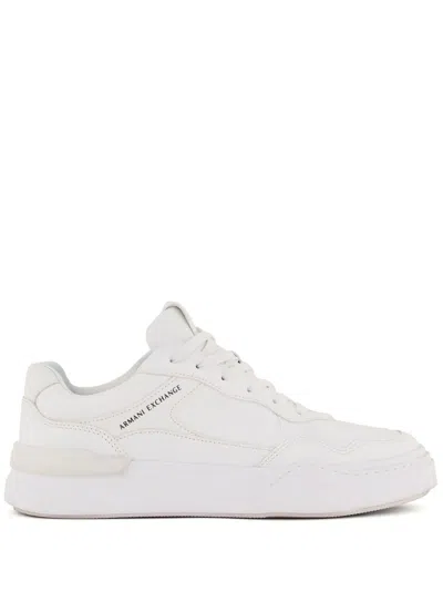 Armani Exchange Logo-print Sneakers In White