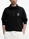 Armani Exchange Logo-print Sweatshirt In Black