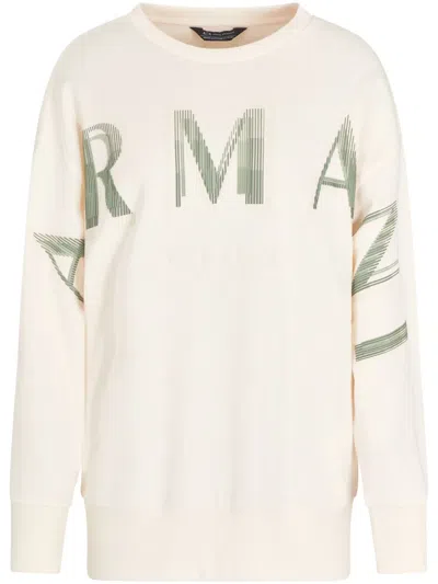 Armani Exchange Logo-print Sweatshirt In Neutrals