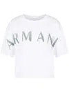 Armani Exchange Cropped T-shirts In 白色