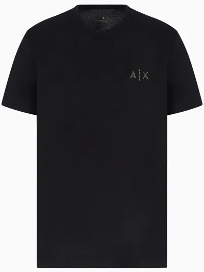 Armani Exchange Logo-print T-shirt In Black