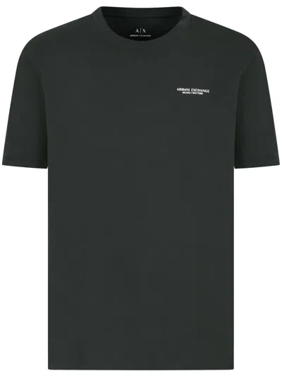 Armani Exchange Logo-print T-shirt In Black