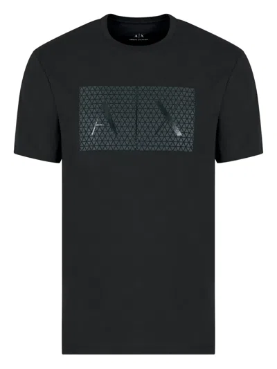 Armani Exchange Logo-print T-shirt In Black