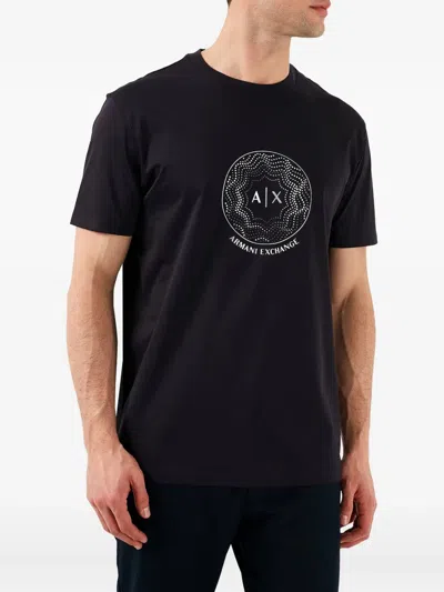 Armani Exchange Logo-print T-shirt In Black