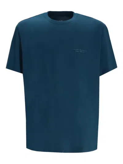 Armani Exchange Logo-print T-shirt In Blue