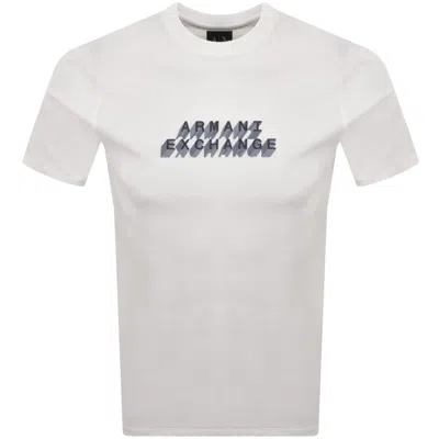 Armani Exchange Short Sleeve Jersey 3d Wording T-shirts Slim In Gray
