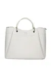 Armani Exchange Large Shaped Shopper Bag With Double Handles In 白色