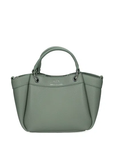 Armani Exchange Handtasche Mit Logo-print In Green