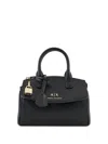 Armani Exchange Asv Small Handbag With Padlock And Metal Details In Black