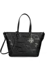 Armani Exchange Reversible Logo Tote Bag In Black