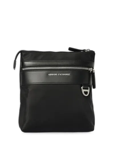 Armani Exchange Logo Shoulder Bag In Black